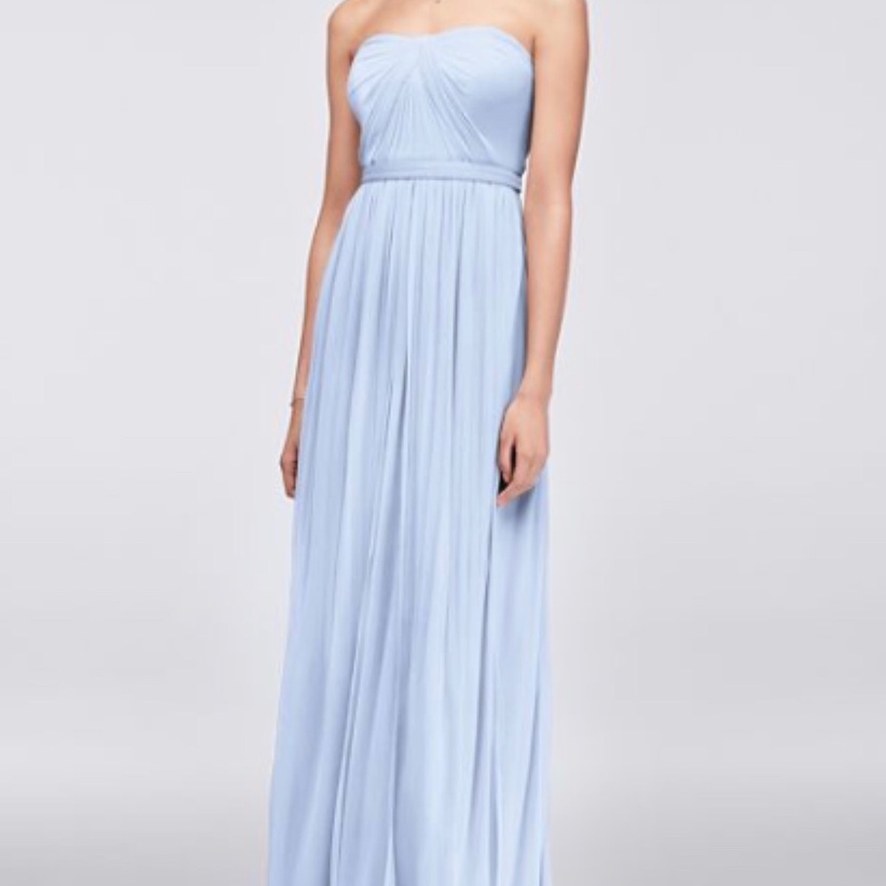 Ice blue bridesmaid dress